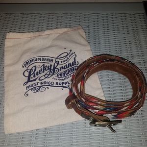 Lucky Brand ☆ SZ XL ☆ Stitched Leather Belt